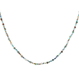 With love Necklace colourful- green/gold