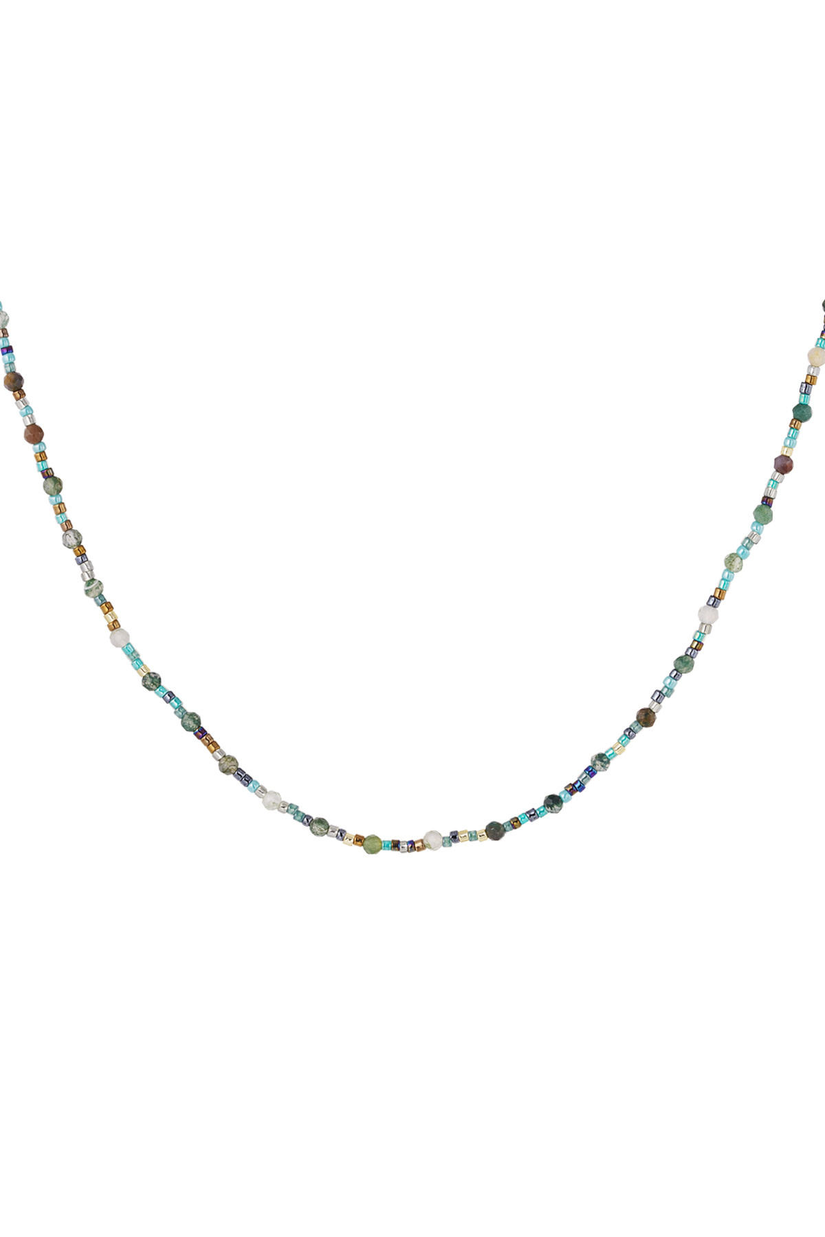 With love Necklace colourful- green/gold