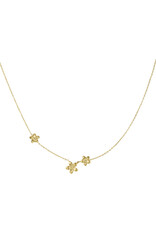 With love Necklace flowers - gold