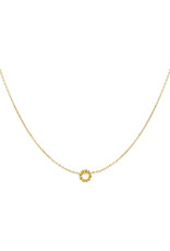 With love Necklace  twist- gold
