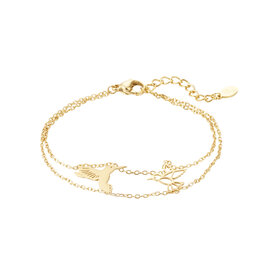 With love bracelet - colibris - gold