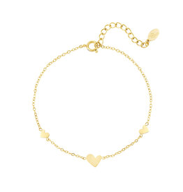 With love bracelet - hearts - gold