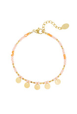 With love Anklet - charms - orange/ gold