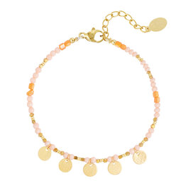 With love Anklet - charms - orange/ gold