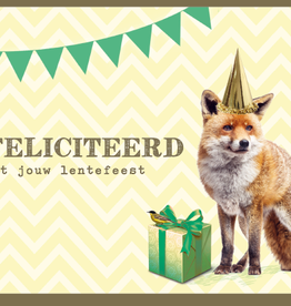 Enfant Terrible Enfant Terrible card  + enveloppe ' Gefeliciteerd met jouw lentefeest'