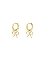 With love Earrings bow basic - Gold