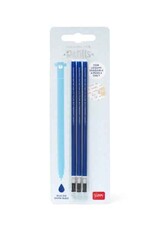 Legami 3 Pcs Erasable Pen Refills -  Blue