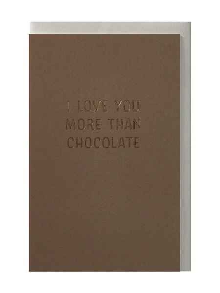 Papette Papette small greeting card 'I love you more than chocolate' 8,5 x 13,3 cm