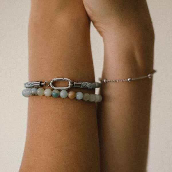 YSA jewelry YSA - Tess Fine Leather Bracelet Aqua