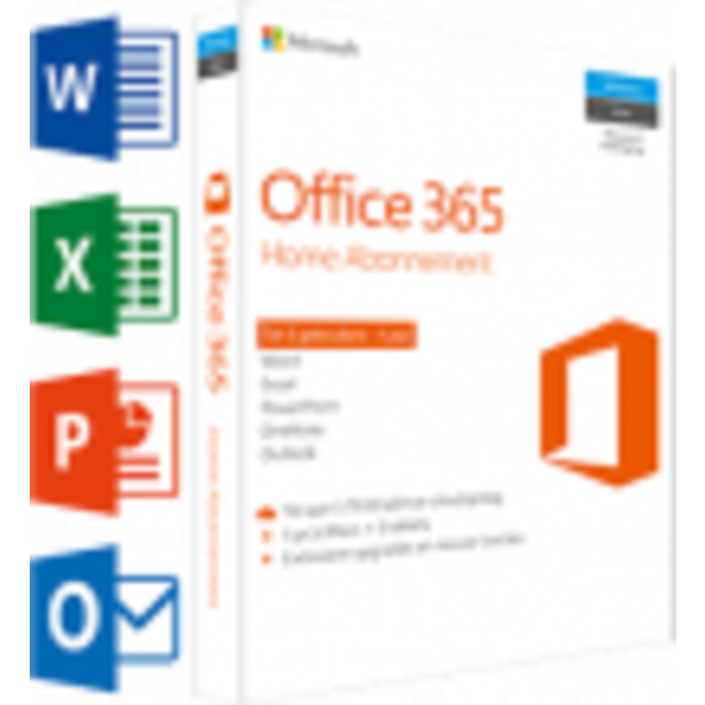 Microsoft Office 365 Home 6-PC/MAC 1 jaar Microsoft Office 365 Home 6-PC/MAC 1 jaar