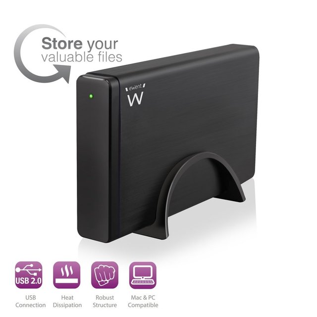 Ewent EW7051 behuizing voor opslagstations 3.5 usb 2.0" Zwart