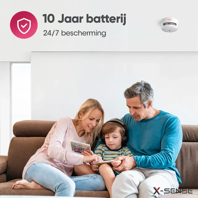 X-Sense XS01-W Rookmelderset – draadloos koppelbaar – 10-pack