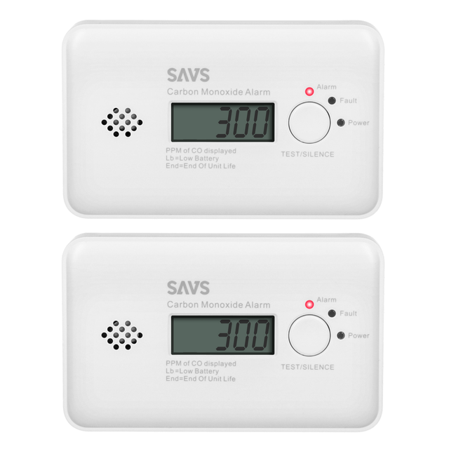 SAVS C10-W Koolmonoxidemelder 2-pack – Draadloos koppelbaar – LinkSmart®