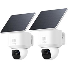 eufy eufyCam Solo E30 Bewakingscamera, set van 2, outdoor bewakingscamera op zonne-energie, 360 graden draaibaar, KI-tracking, 2K-kwaliteit, draadloos, eufy beveiligingscamera, zonder ABO-kosten