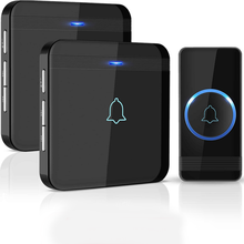 SAVS SD-2B Draadloze deurbel met 2 ontvangers – Zwart