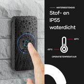 SAVS SD-2B Draadloze deurbel met 2 ontvangers – Zwart