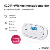 X-Sense XC01P-WR Koolmonoxidemelder – draadloos koppelbaar