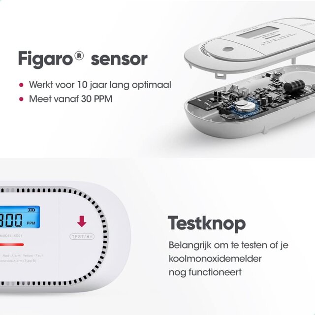 X-Sense XC01P-WR Koolmonoxidemelder – draadloos koppelbaar