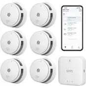 SAVS Linksmart® bundel – 6 Rookmelders en Base Station