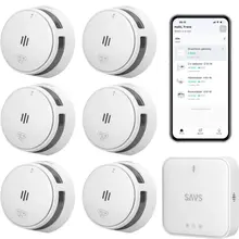 SAVS Linksmart® bundel – 6 Rookmelders en Base Station