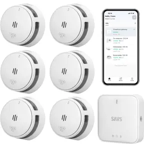 SAVS Linksmart® bundel – 6 Rookmelders en Base Station