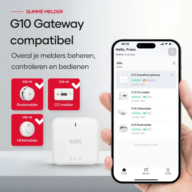 SAVS Linksmart® bundel – 6 Rookmelders en Base Station