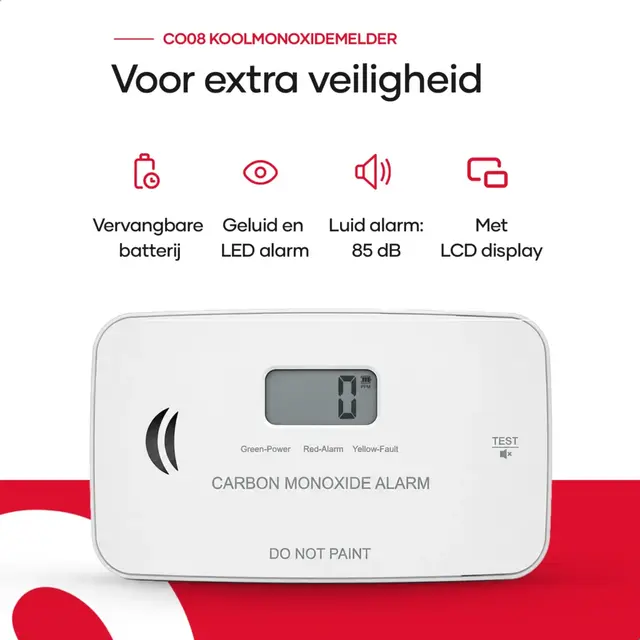 SAVS CO08 Solo Koolmonoxidemelder – Standalone