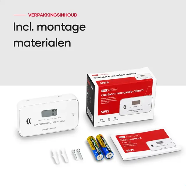 SAVS CO08 Solo Koolmonoxidemelder 2-pack – Standalone