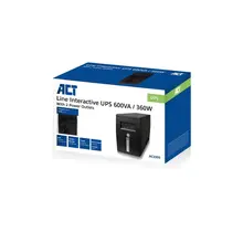 ACT AC2305 Line-Interactive UPS | 600 VA | 2 Stopcontacten (1x C13, 1x Type F) | AVR Spanningstabilisatie | Bescherming tegen Stroomstoringen