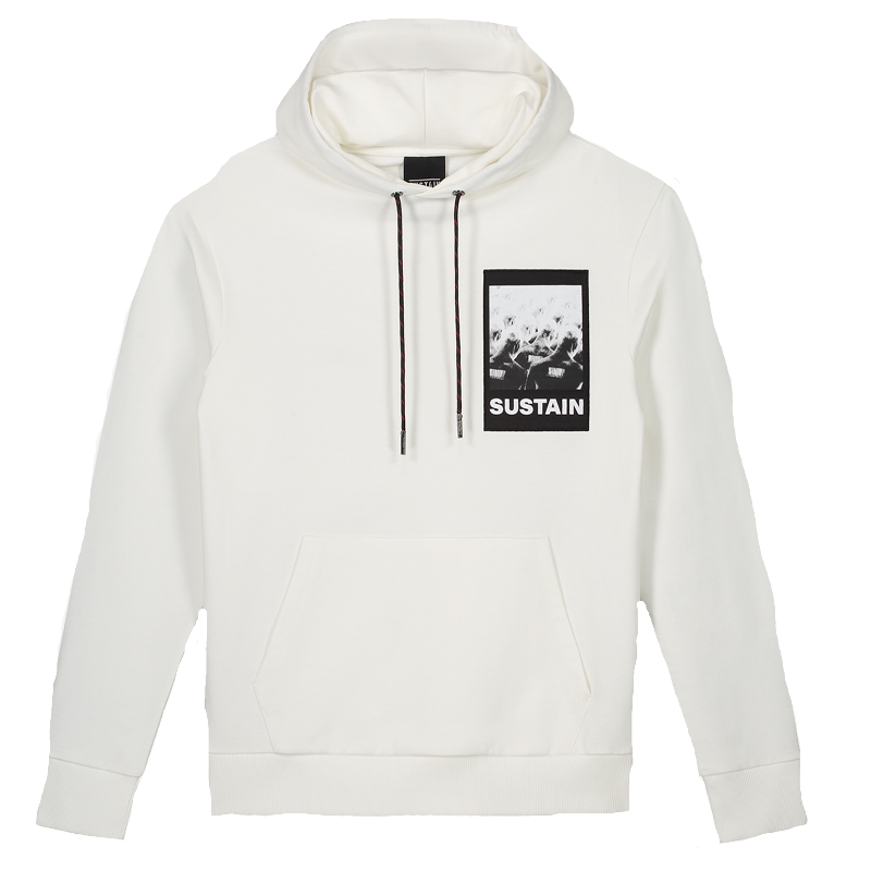 basic witte hoodie