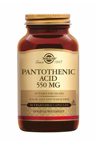 Pantothenic Acid 550 mg 50 plantaardige capsules