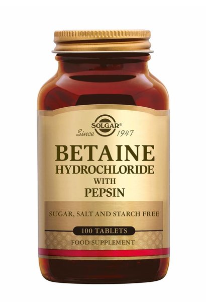 Betaine Hydrochloride with Pepsin 100 tabletten