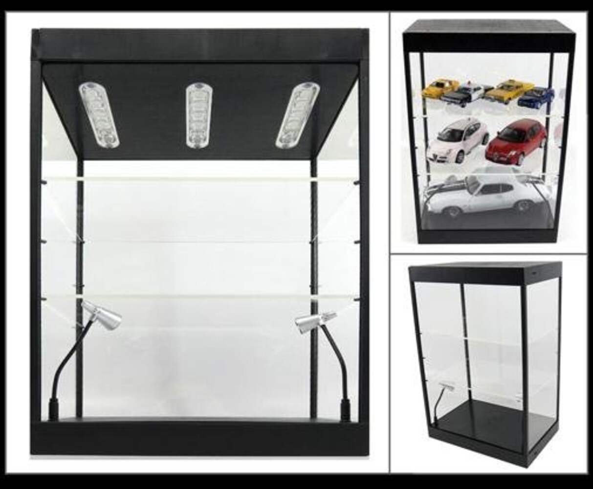 Linkwow LED Lighted Display Case - 2 Adjustable Shelves - Linkwow
