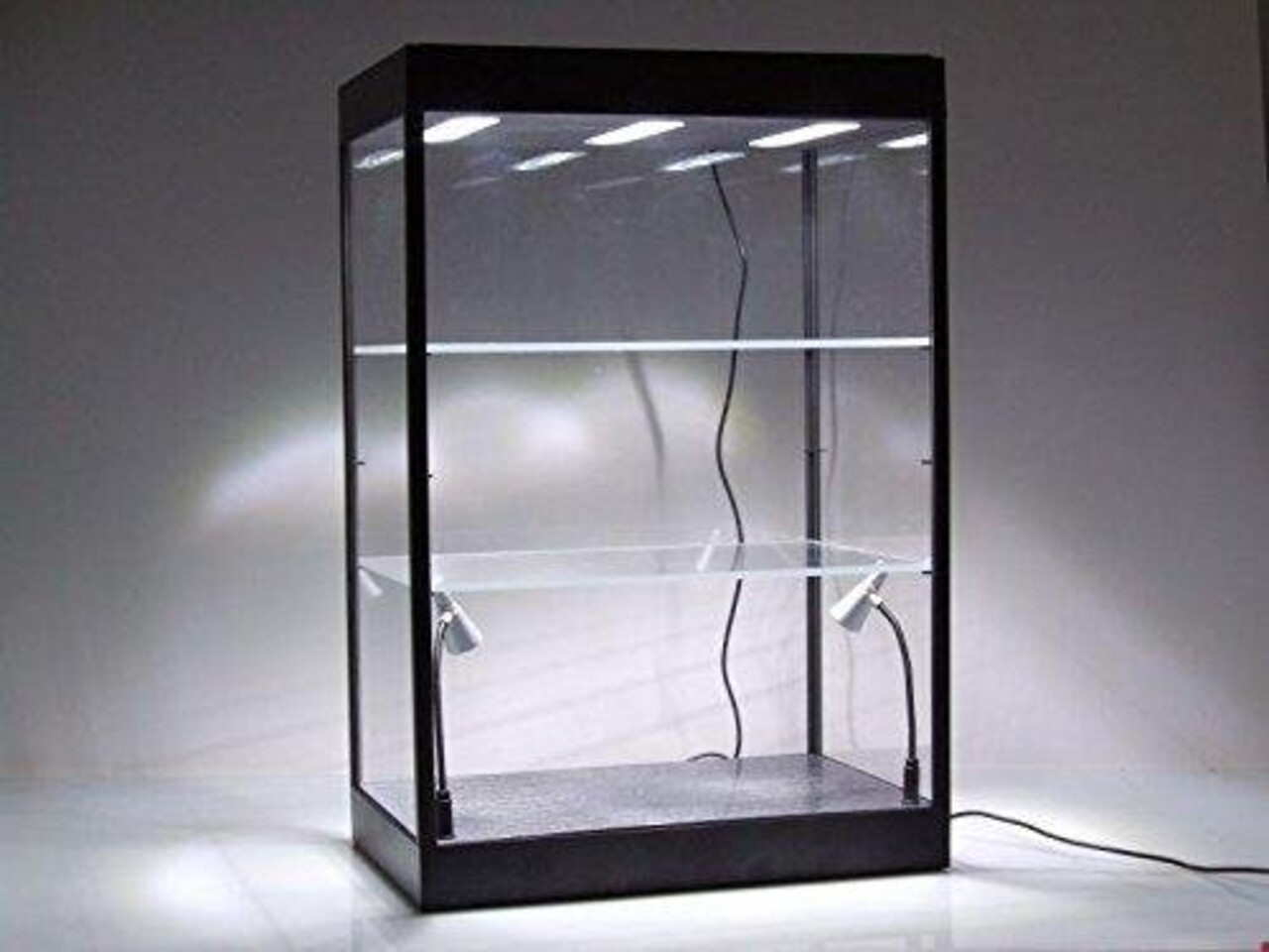 Linkwow LED Lighted Display Case - 2 Adjustable Shelves - Linkwow