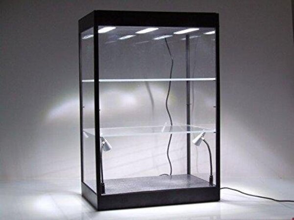 Linkwow LED Lighted Display Case - 2 Adjustable Shelves - Linkwow