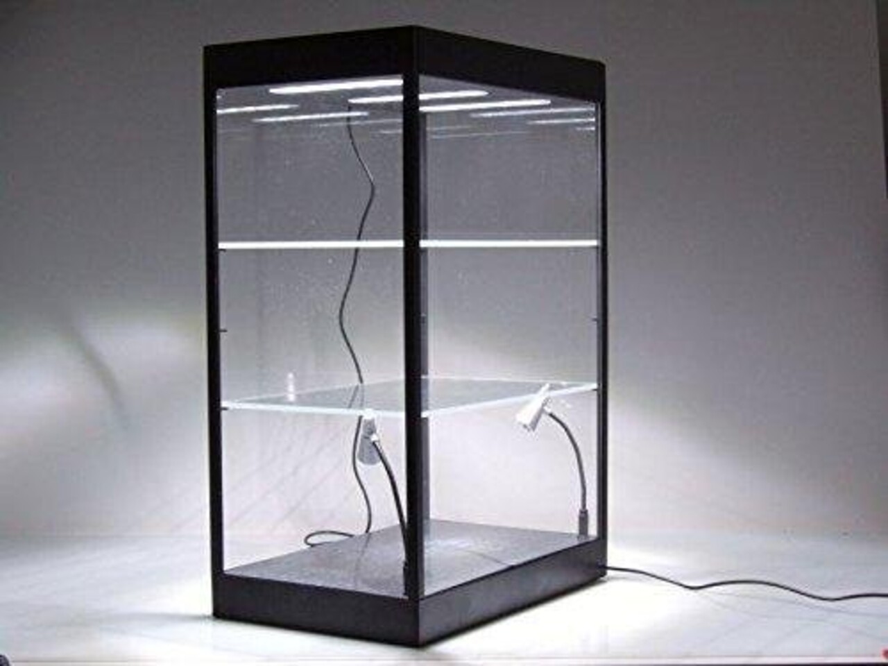 Linkwow LED Lighted Display Case - 2 Adjustable Shelves - Linkwow