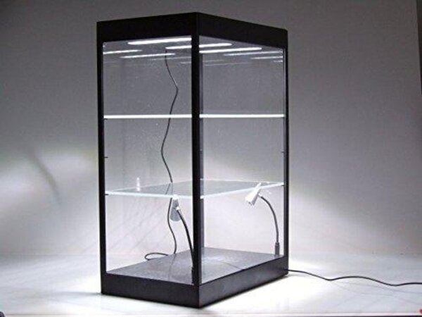 Linkwow LED Lighted Display Case - 2 Adjustable Shelves - Linkwow