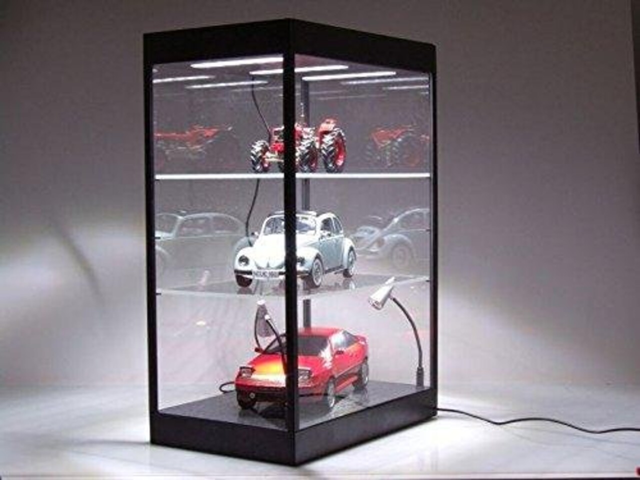 Linkwow LED Lighted Display Case - 2 Adjustable Shelves - Linkwow