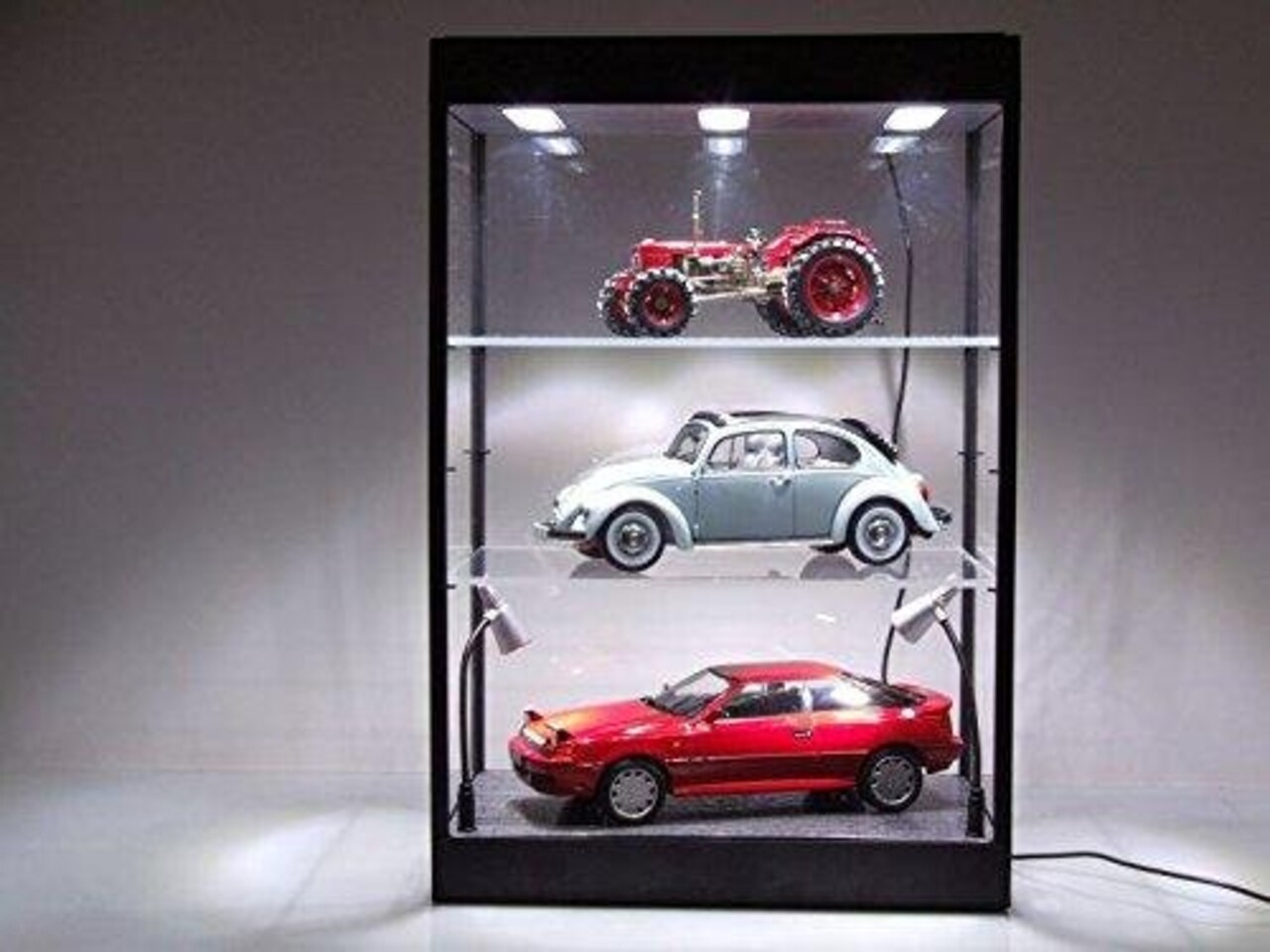 Linkwow LED Lighted Display Case - 2 Adjustable Shelves - Linkwow