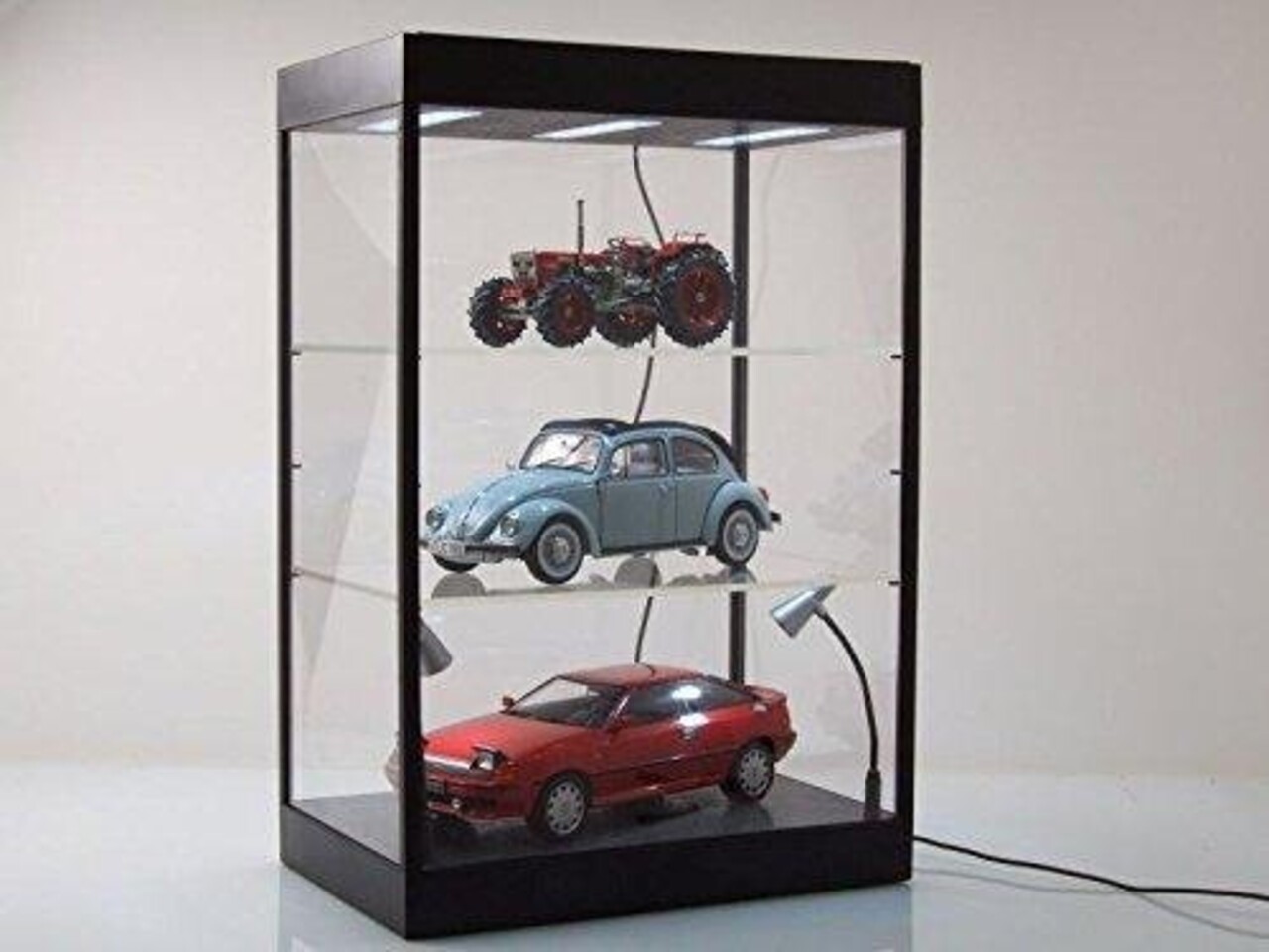 Linkwow LED Lighted Display Case - 2 Adjustable Shelves - Linkwow