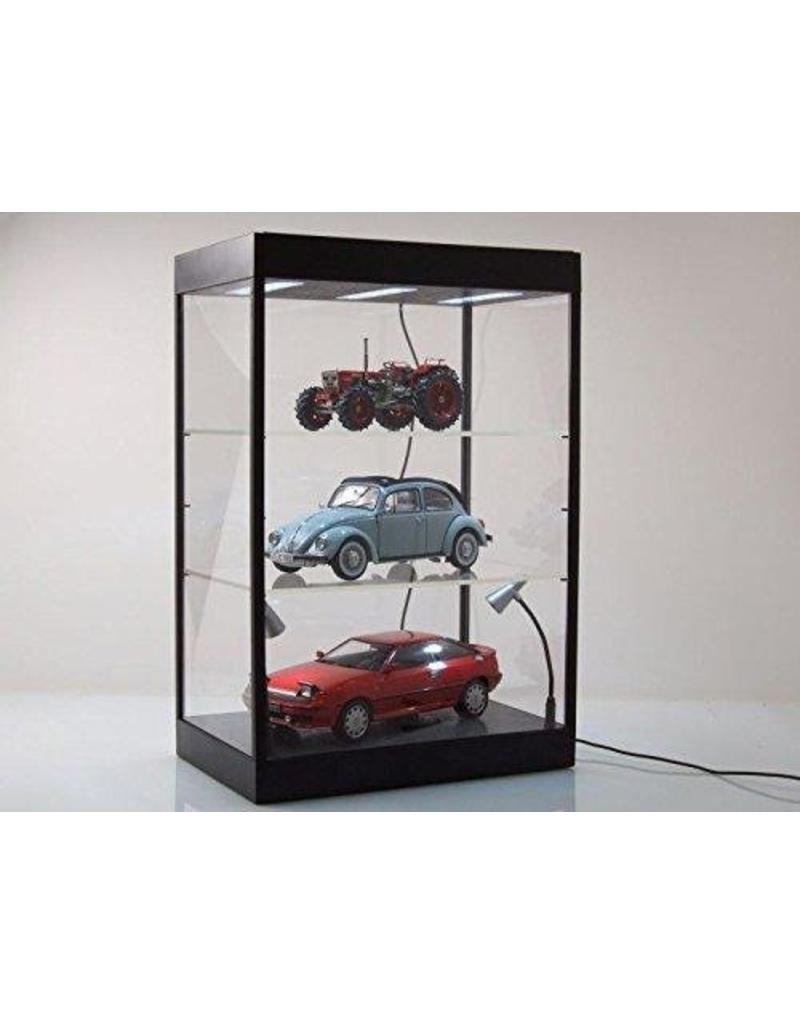 LED Lighted Display Case 2 Adjustable Shelves Linkwow HMKT