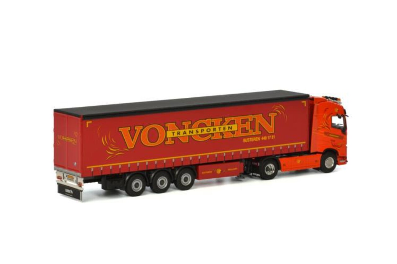 Volvo Volvo FH4 Globetrotter 4x2 + Curtainside Tautliner Trailer 3 axle 'Voncken Transporten BV' - 1:50 - WSI Models Volvo Volvo FH4 Globetrotter 4x2 + Curtainside Tautliner Trailer 3 axle 'Voncken Transporten BV' - 1:50 - WSI Models