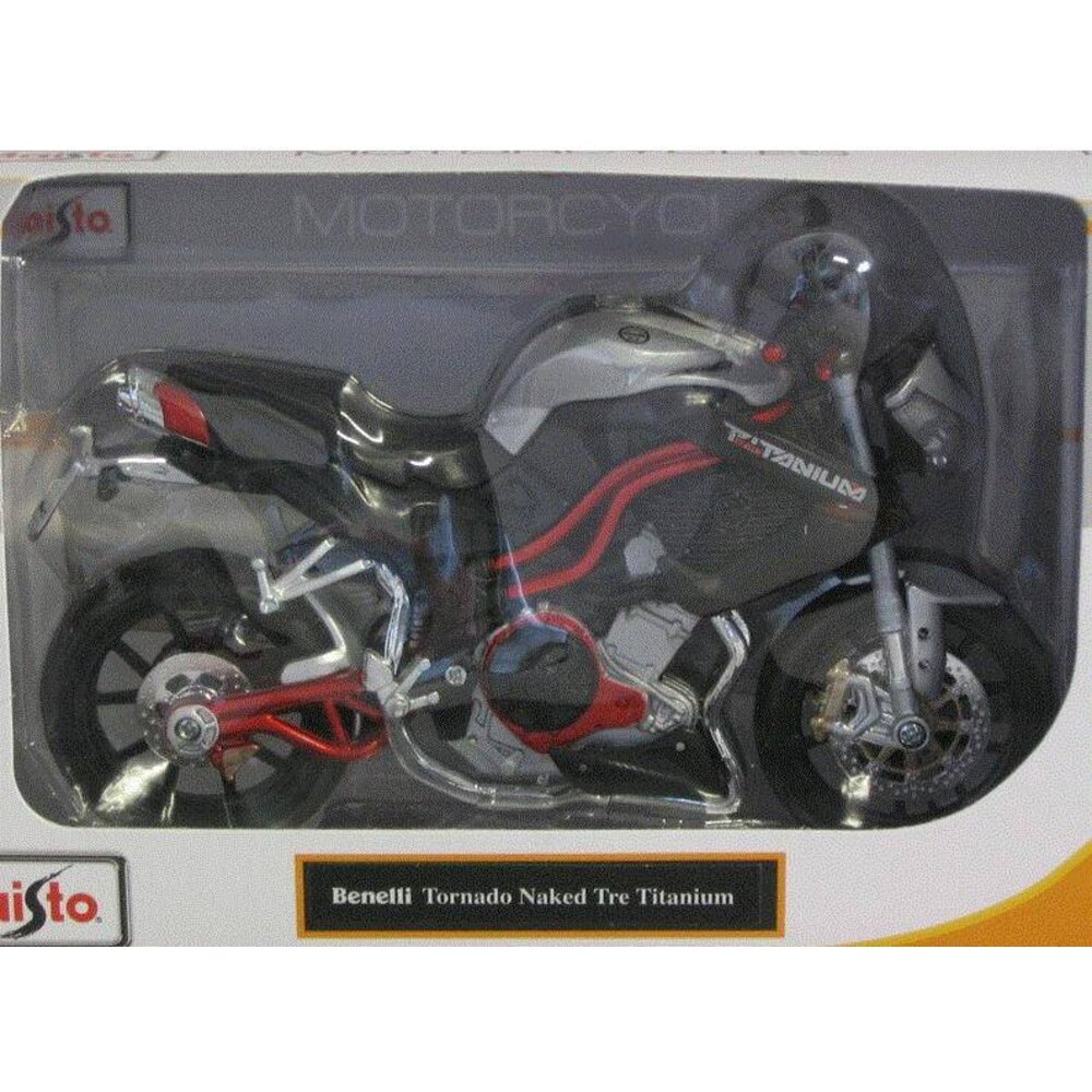 Maisto 1/12 Benelli Tornado Naked TRE Titanium – Detailreiches Motorrad-Modell Im Maßstab