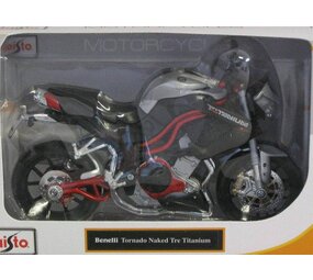 Benelli Benelli Tornado Naked TRE Titanium - 1:12 - Maisto Benelli Benelli Tornado Naked TRE Titanium - 1:12 - Maisto