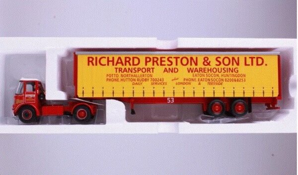 Atkinson Atkinson Borderer + Tautliner Trailer 'Richard Preston & Son Ltd' - 1:50 - Corgi Atkinson Atkinson Borderer + Tautliner Trailer 'Richard Preston & Son Ltd' - 1:50 - Corgi