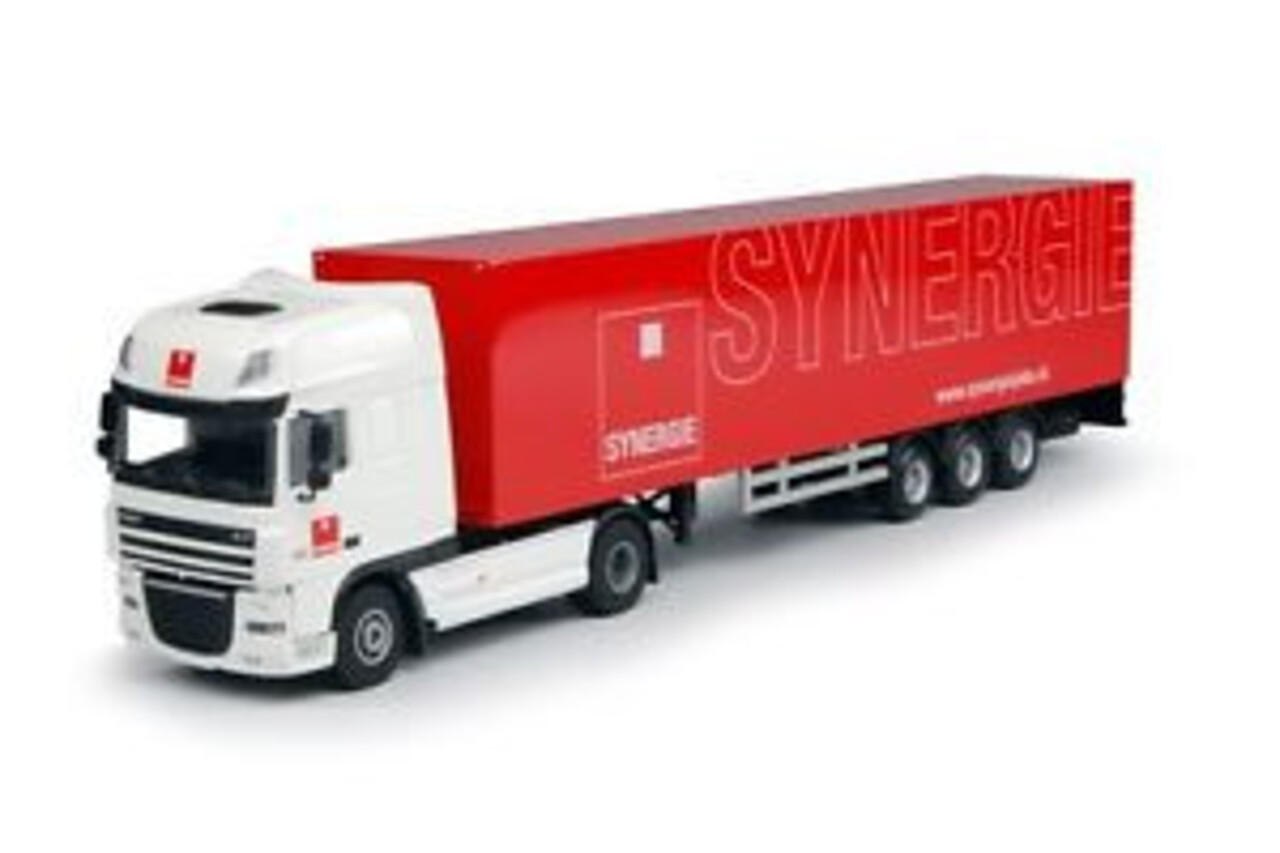 Daf DAF XF105 Super Space Cab + Semitrailer 'Synergie' - 1:50 - Lion Toys