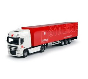 Daf DAF XF105 Super Space Cab + Semitrailer 'Synergie' - 1:50 - Lion Toys Daf DAF XF105 Super Space Cab + Semitrailer 'Synergie' - 1:50 - Lion Toys