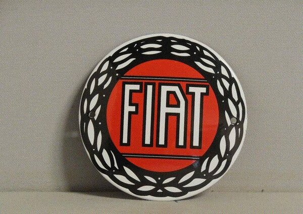 Emaille Bord Emaille Bord Fiat (10 cm) Emaille Bord Emaille Bord Fiat (10 cm)