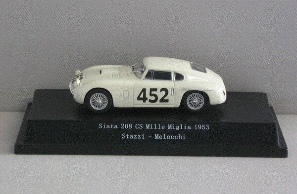 Siata Siata 208 CS #452 Mille Miglia 1953 - 1:43 - Starline Models Siata Siata 208 CS #452 Mille Miglia 1953 - 1:43 - Starline Models