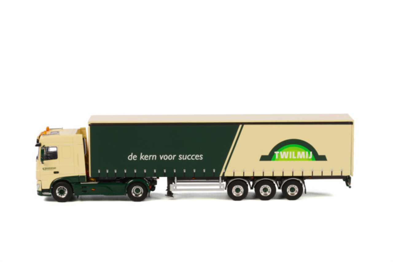 Daf DAF XF Euro 6 SC 4x2 + Curtainside Semitrailer 3 axle 'Hooijer - Twilmij' - 1:50 - WSI Models